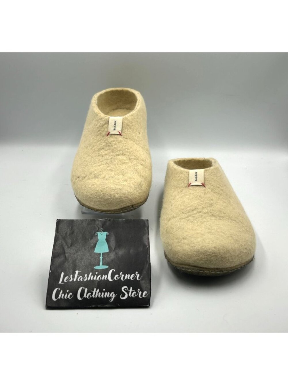Baabuk Men's Vainilla Wool Felted Mel Slip-On Slippers Size 11 (44) 3298 - Picture 9 of 16